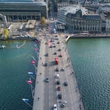 Das Verkehrsaufkommen auf der Seebrücke hat sich innert weniger Jahre um sechs Prozent reduziert. (Bild: Boris Bürgisser, Luzern, 27. März 2019)