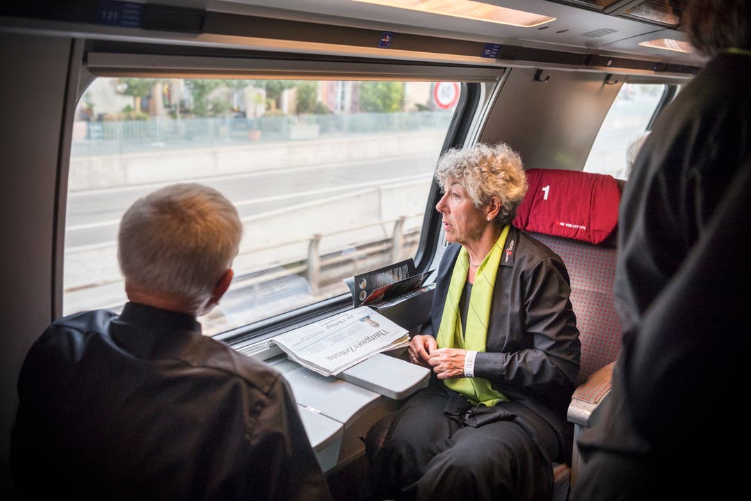 Der Thurgauer Festchor ist auch im Zug. (Bild: Andrea Stalder)