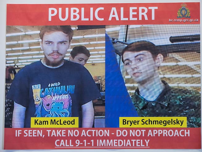 Die Flucht ist zu Ende: Die kanadische Polizei fand offenbar die Leichen der wegen drei Morden gesuchten Teenager. (Bild: KEYSTONE/AP The Canadian Press/DARRYL DYCK)