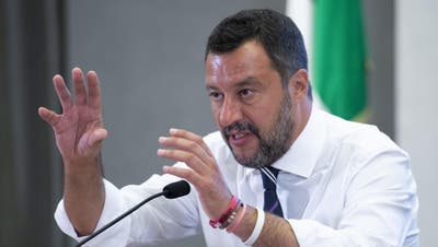 Lega-Chef und Innenminister Matteo Salvini. (Bild: Maurizio Brambatt/EPA, Rom, 6. August 2019)