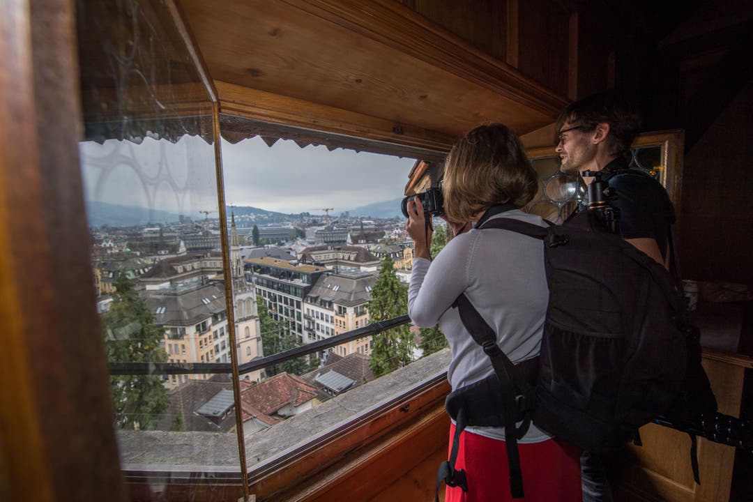 Vom Dächliturm aus geniesst man einen weiten Ausblick über die Stadt. (Bild: Eveline Beerkircher, Luzern, 14. September 2019)