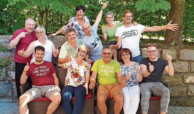 Aktive Spielerinnen und Spieler am Probenweekend im Bregenzer Wald. (Bild: pd)