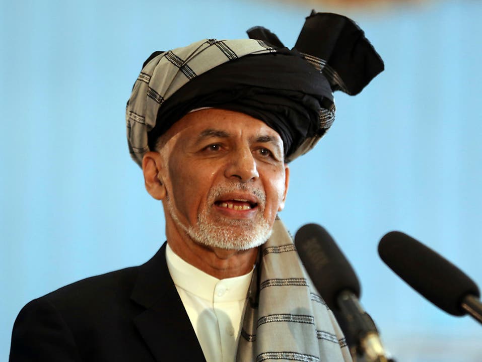 Auch der amtierende afghanische Präsident Ashraf Ghani proklamiert den Sieg bei den Wahlen für sich. (Bild: KEYSTONE/AP/RAHMAT GUL)