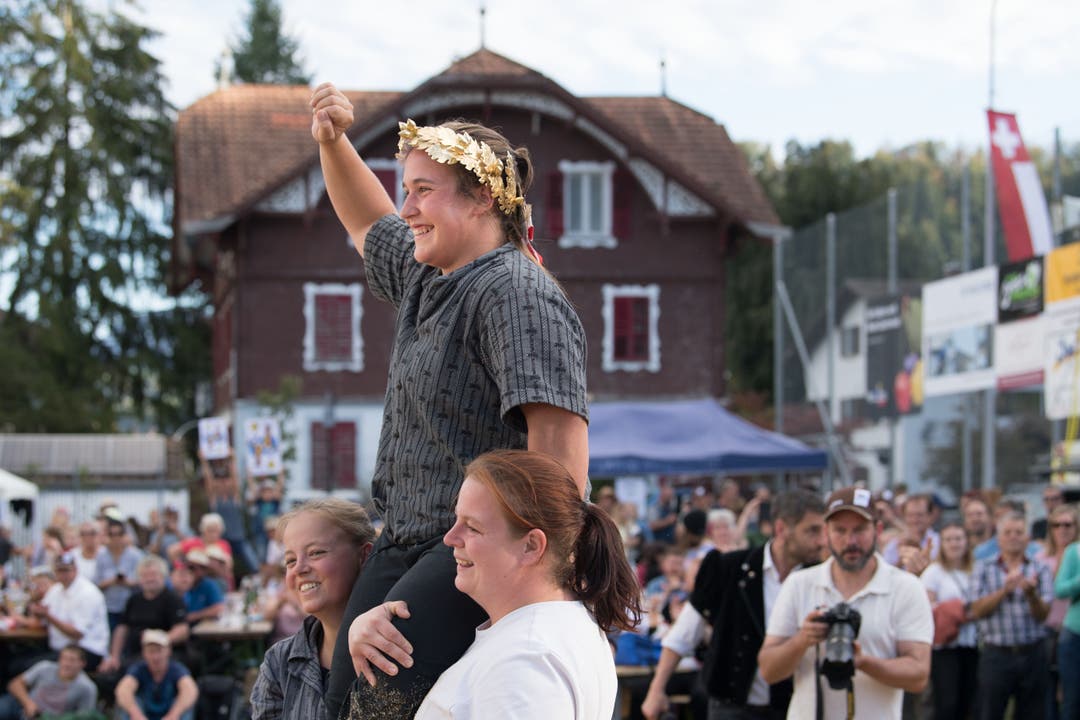 Michelle Brunner ist die Schwingerkönigin. (Bild: Eveline Beerkircher, Menznau, 29.9.2019)