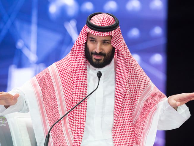 Der saudische Kronprinz Mohammed Bin Salman hat am Sonntag in einem Interview eine entschlossene Reaktion der internationalen Gemeinschaft gegen den Iran angemahnt. (Bild: KEYSTONE/EPA SAUDI ROYAL PALACE/ SAUDI ROYAL PALACE HANDOUT)