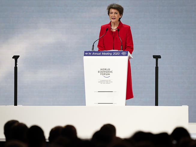 «Die Welt brennt»: Mir diesen Worten eröffnete Bundespräsidentin Simonetta Sommaruga das 50. Weltwirtschaftsforum in Davos.