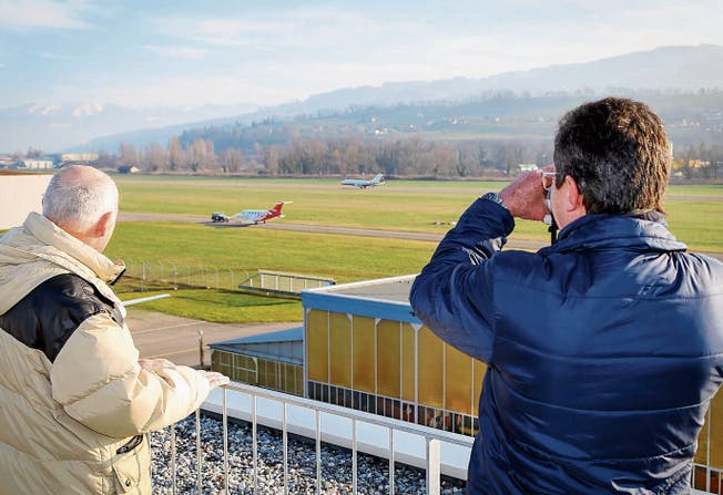 Während des WEF in Davos landen am Airport in Altenrhein zwischen 350 und 400 Flugzeuge. Auf der Terrasse des Fliegermuseums sind diese besonders gut zu beobachten.