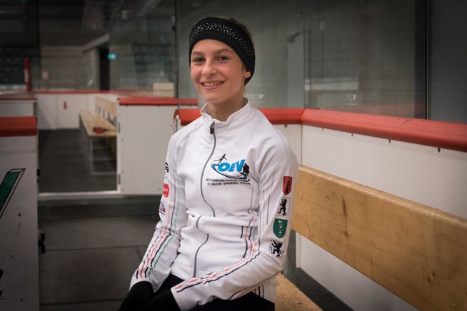 Reist mit grossen Ambitionen an die nationale Meisterschaft in Lugano: Die Eiskunstläuferin Carla Scherrer aus Trübbach.