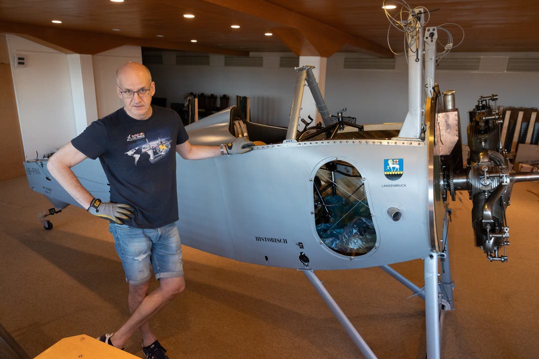 Isidor von Arx mit der «Nieuport 23 C-1 (Juni 2020)