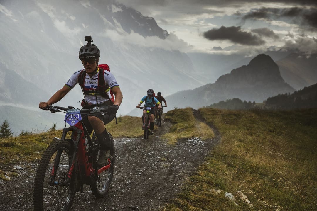 Nathalie Schneitter an der E-Tour de Mont Blanc 2020