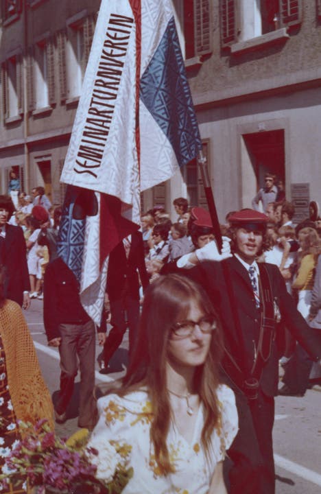 Meine Frau Dorothea Gysel-Basler als Seminaristin am Maienzug 1973. (Thomas Gysel, Veltheim)