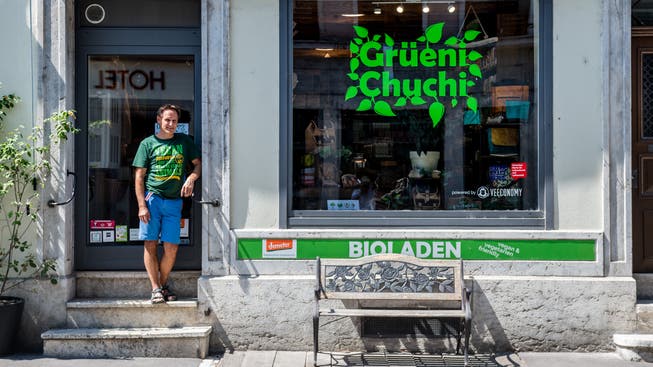 Stephan Linder hat vor einem Jahr die «Grüeni Chuchi» an der Berntorstrasse 8 übernommen, das Lokal ist heute zu klein.