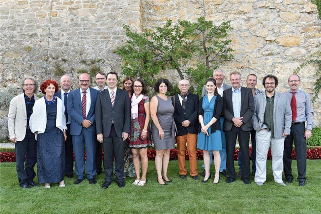 Die Preisträger des Prix Wartenfels 2015 mit ihren Lobrednern.