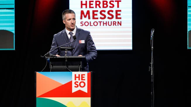 OK-Präsident Urs Unterlerchner an der HESO-Eröffnung des letzten Jahres. (Archivbild)