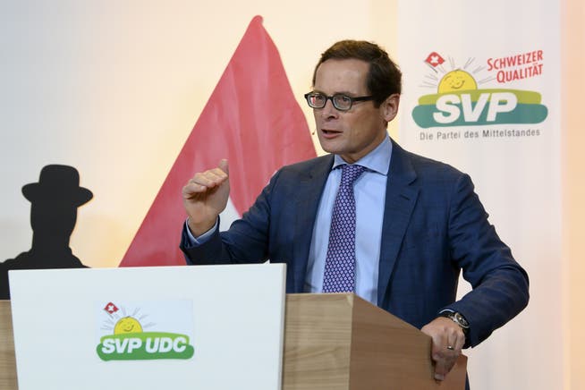 SVP-Nationalrat Roger Köppel schwor die Delegierten auf den Kampf gegen das Rahmenabkommen mit der EU ein. 