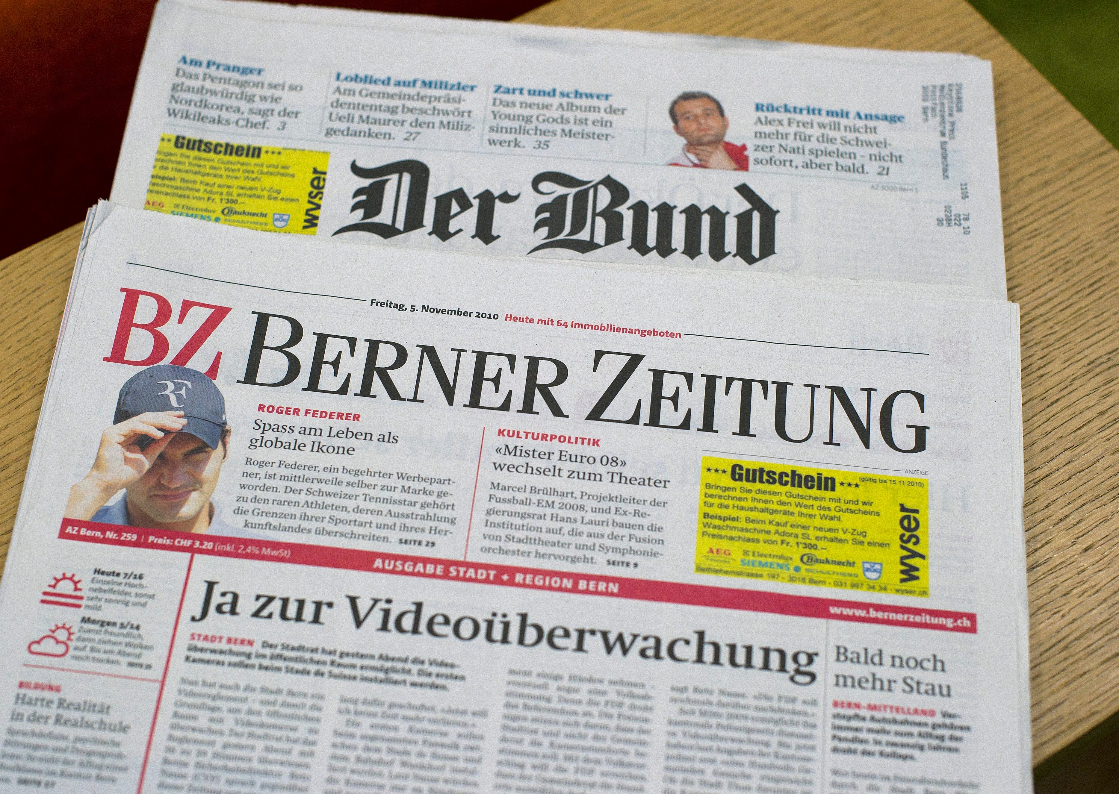 Medien - Tamedia Legt Die Redaktionen Von «Berner Zeitung» Und «Bund ...