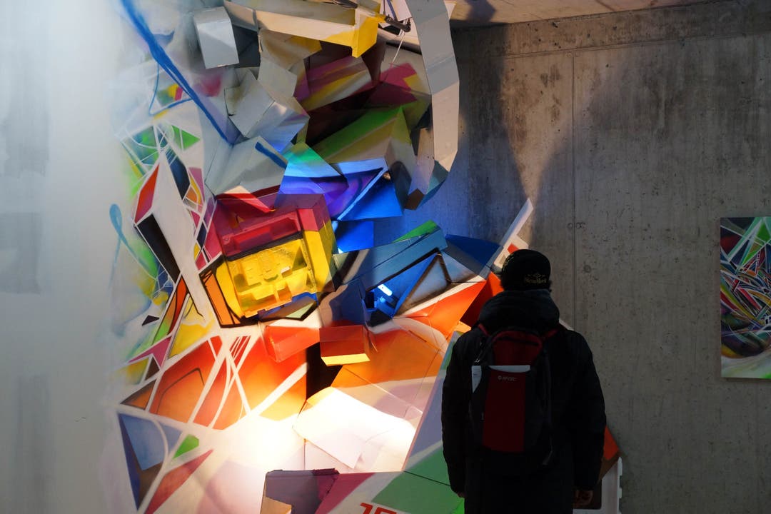 Eyecatcher - 3D-Installation vom Genfer Graffiti-Künstler Nadib Bandi