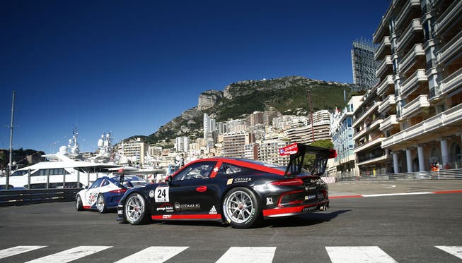 Im Rahmenprogramm der Formel 1: Jeffrey Schmidt dreht im Porsche Supercup in den Häuserschluchten von Monaco seine Runden.