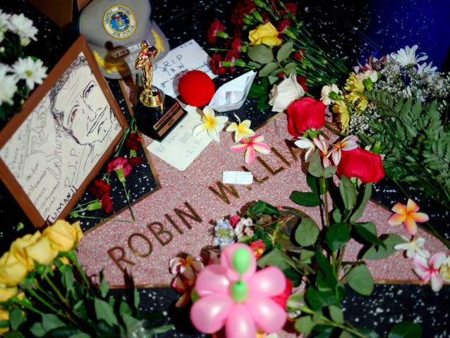 Trauerflor auf dem "Walk of Fame": Andenken an Robin Williams
