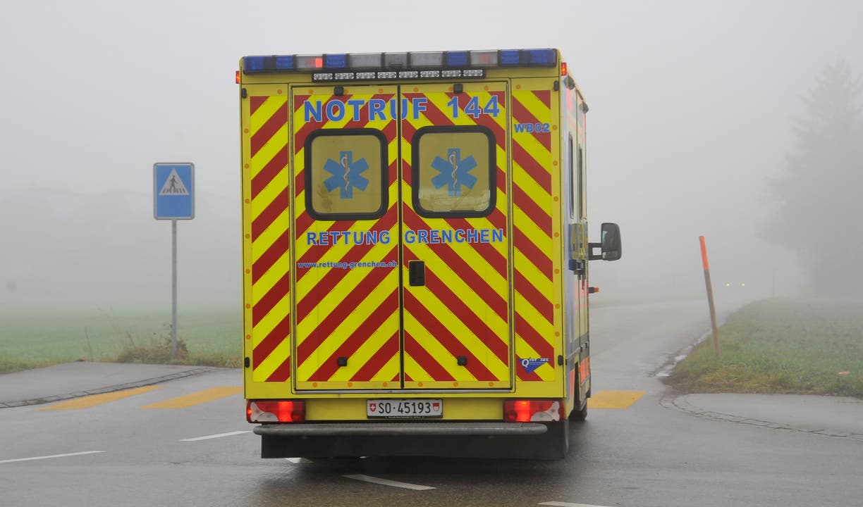 Das Ambulanzfahrzeug von Rettung Grenchen.