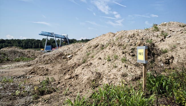 Stein des Anstosses: Die Kesslergrube nahe dem Grenzacher Rheinufer muss vom vergrabenen Chemiemüll befreit werden.