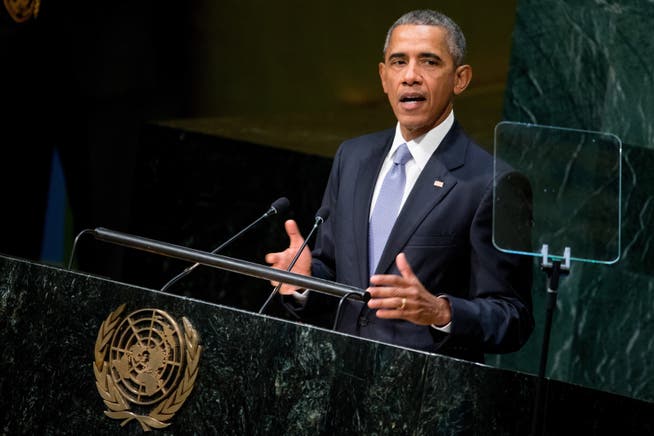 US-Präsident Barack Obama spricht vor der 70. Vollversammlung der Uno in New York.