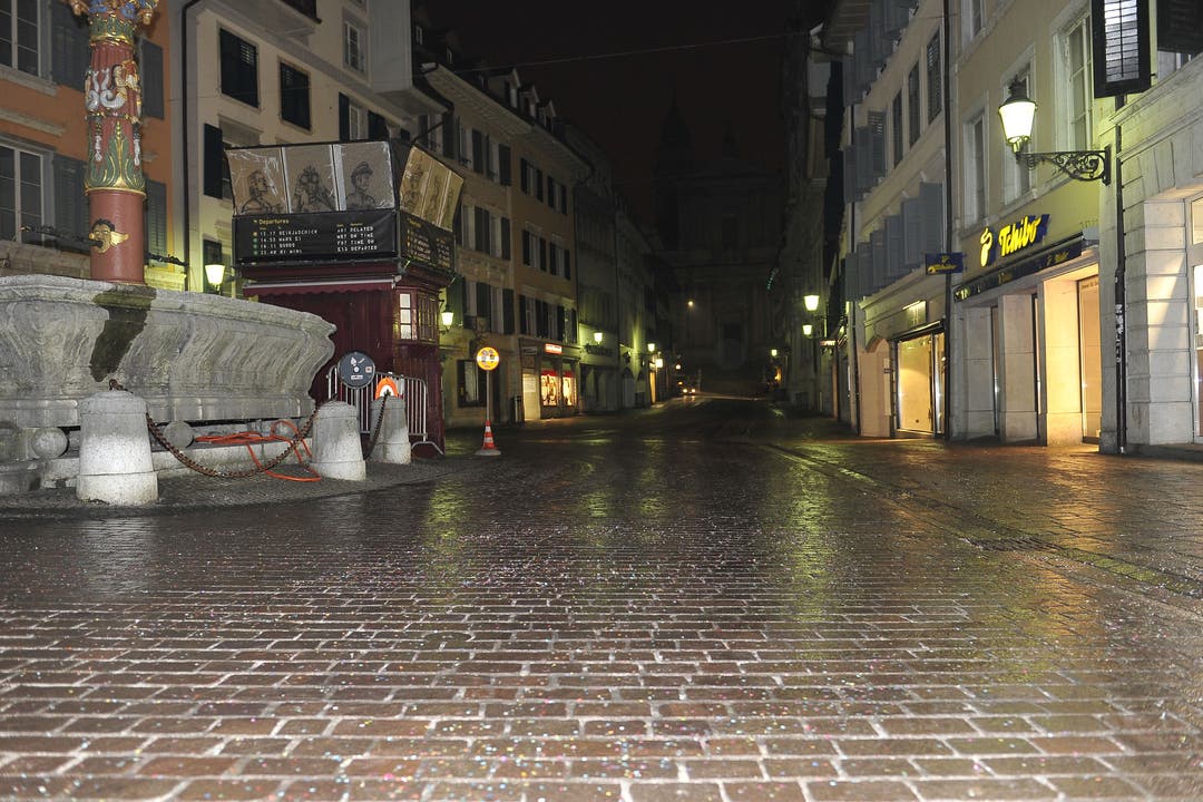 Montagmorgens um 6.45 Uhr ist die Altstadt sauber