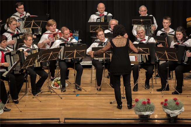 Die Musizierenden des Handharmonika Orchesters Solothurn präsentierten am Jahreskonzert mit ihrem Repertoire eine breite Vielfalt.