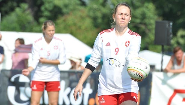 Michelle Fedier (am Ball) war eine der Leistungsträgerinnen im Schweizer Nationalteam. Andreas Hörner