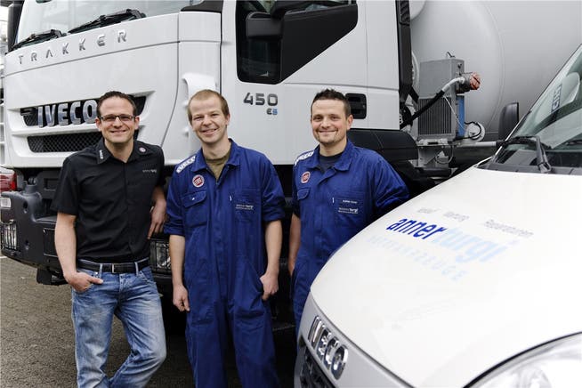 Neu am Ruder ist die vierte Generation mit Tobias, Thomas und Adrian Anner (von links). zvg