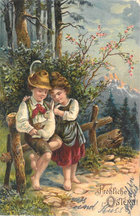 Ostergruss via Postkarte