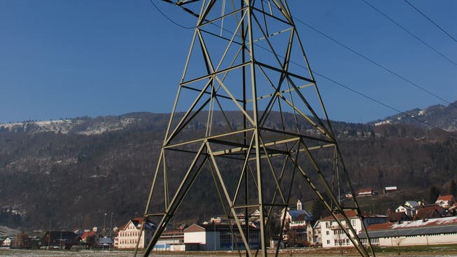 Gehört seit mehr als 80 Jahren zum Dorfbild von Herbetswil: Die Freileitung, die vom Grimselkraftwerk nach Basel führt.