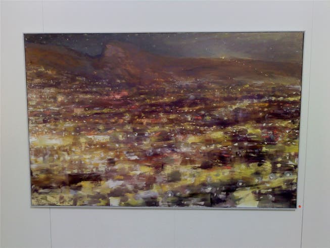 Martin Ziegelmüller: «Grenchen wird zur globalen Stadt», Öl auf Leinwand (90x140 cm), 2013.