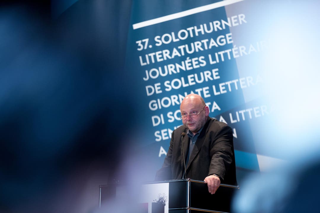 Der Preisträger des Solothurner Literaturpreises 2015 Thomas Hettche bei seiner Lesung