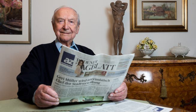 Romeo Moneta ist 100 Jahre alt. Seit 1934 ist er Abonnent des «Badener Tagblatts».