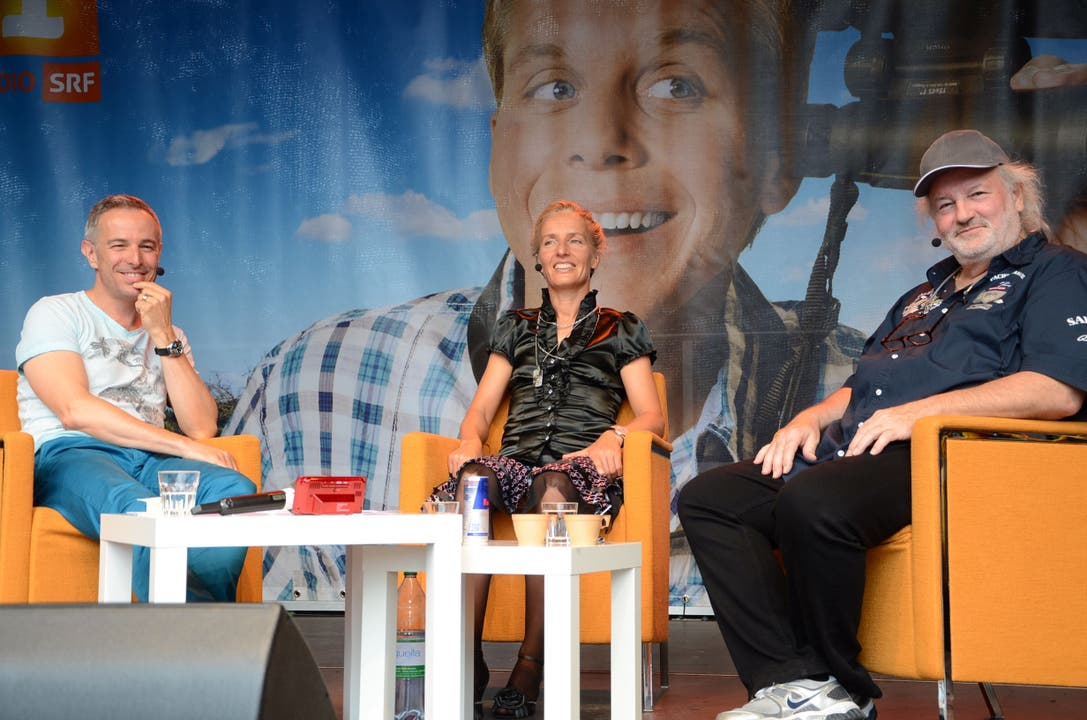 Dani Fohrler (links) im Gespräch mit Natascha Badmann und Peach Weber