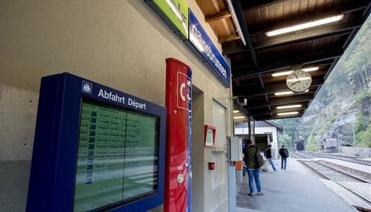 Noch mindestens bis 2016 fahren am Bahnhof Gänsbrunnen stündlich zwei Züge. Doch wie es dann weitergeht, ist derzeit noch völlig unklar.