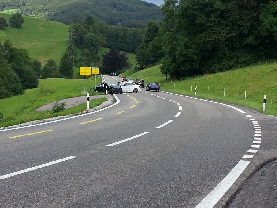 Die Unfallstrasse, die zur Staffelegg-Passhöhe führt.