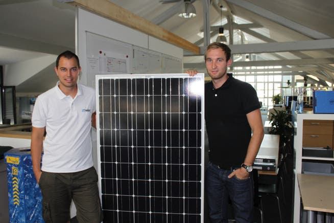 Samuel Beer, links, und Noah Heynen, Gründer von Helion Solar
