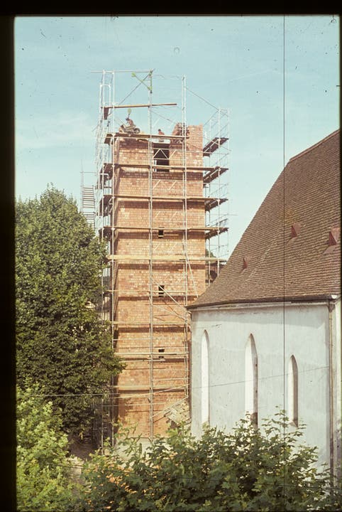Der Kirchturm im Bau