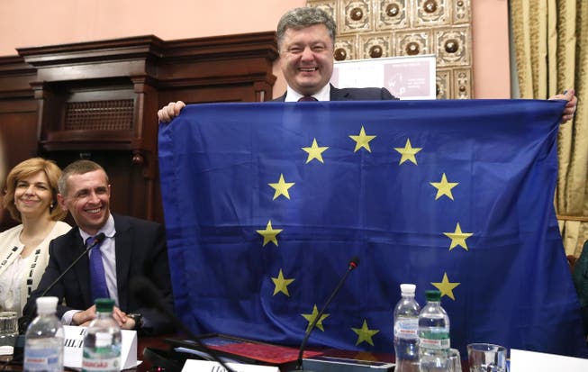 Petro Poroschenko, Präsident der Ukraine, möchte mit seinem Land in die EU. Die Europäer wollen ihn aber vorerst (noch) nicht.