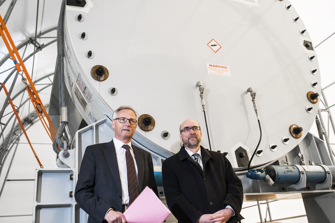Urs Weidmann, Leiter Kernkraftwerk Beznau, und Stephan W. Döhler, Leiter Division Kernenergie bei der Axpo.