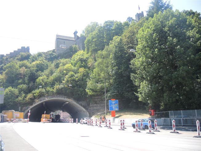 Noch bis Freitag, 18.30 Uhr ist der Schlossbergtunnel einspurig befahrbar. Dann wird er für das Wochenende komplett gesperrt.
