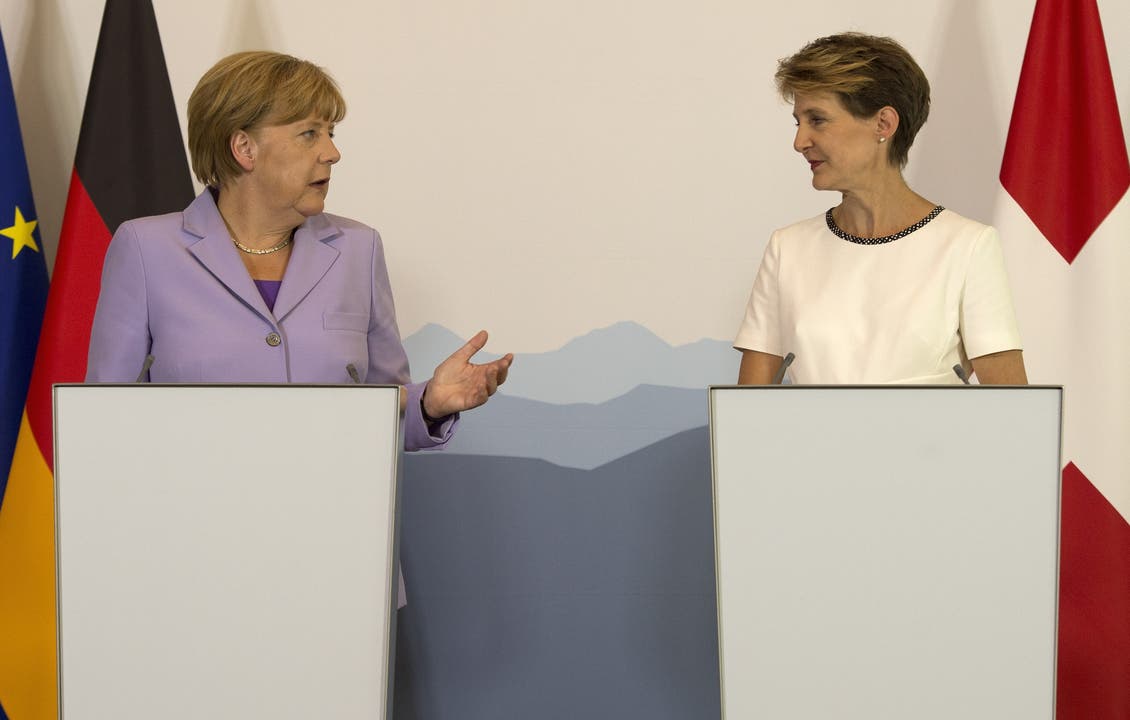 Arbeitsbesuch: Kanzlerin Merkel zu Besuch in der Schweiz