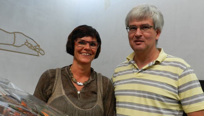 Thomas Wohler, Präsident des Kanti-Forums, mit Sekretärin Susanne Konrad.