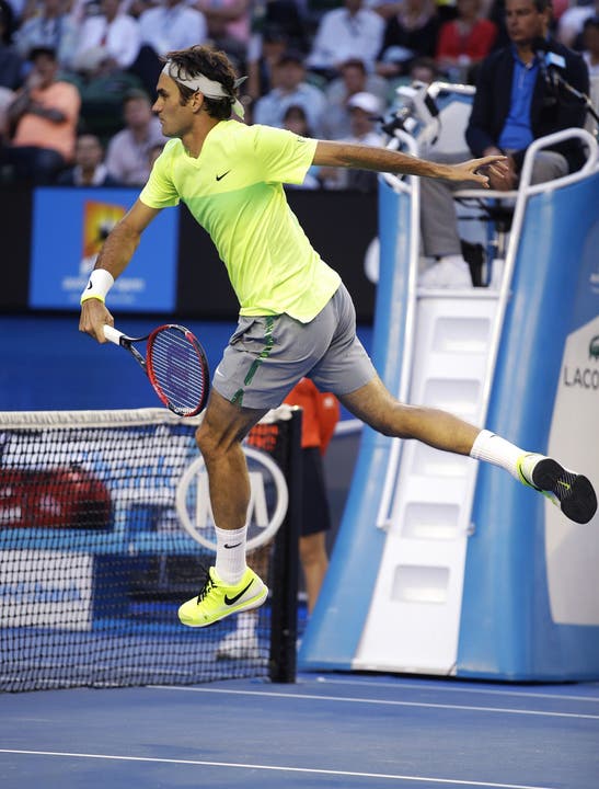Auch spektakuläre Punkte zeigt Federer