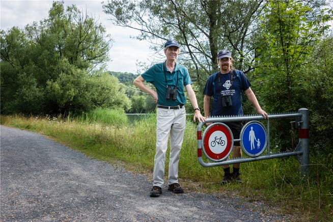 Thomas Burkard (links) und Niklaus Peyer sorgen dafür, dass im Naturschutzgebiet die Regeln eingehalten werden.