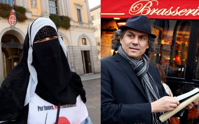 Der Franzose Rachid Nekkaz (rechts) will zahlen, wenn im Tessin Frauen wegen ihrer Burka gebüsst werden.