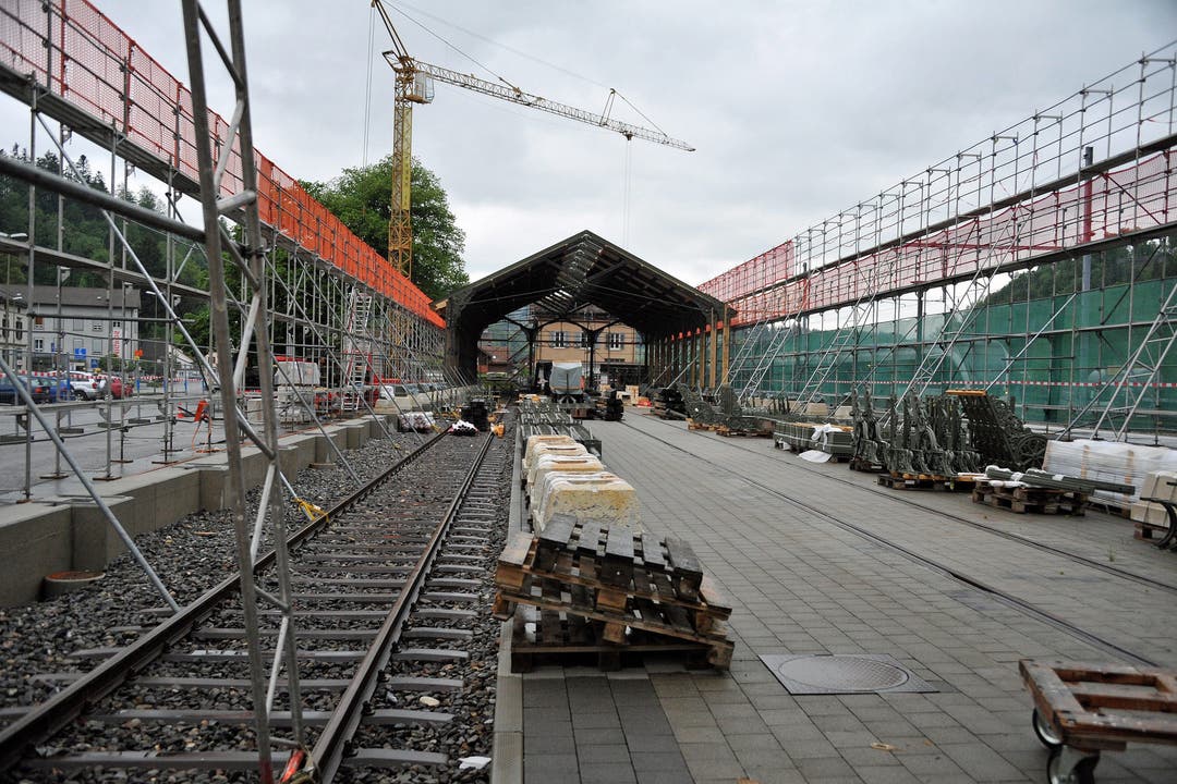 Die «Oltner» respektive «Basler» Bahnhofshalle wird in Bauma in ihrer vollen Grösse von 101 mal 17 m neu aufgebaut