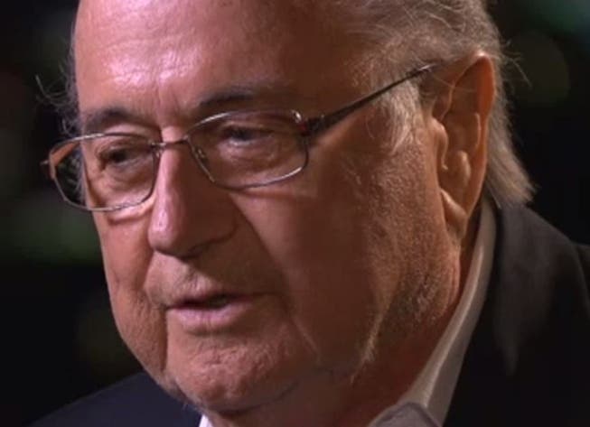 Sepp Blatter im Interview mit dem Westschweizer Fernsehen.